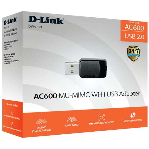 D-LINK DUAL BAND AC600 MU-MIMO WI-FI USB ADAPTER Photo