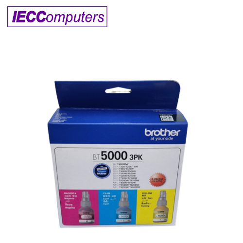 Genuine Brother BT5000 Ink 3 Pack (Cyan, Magenta, Yellow) Photo
