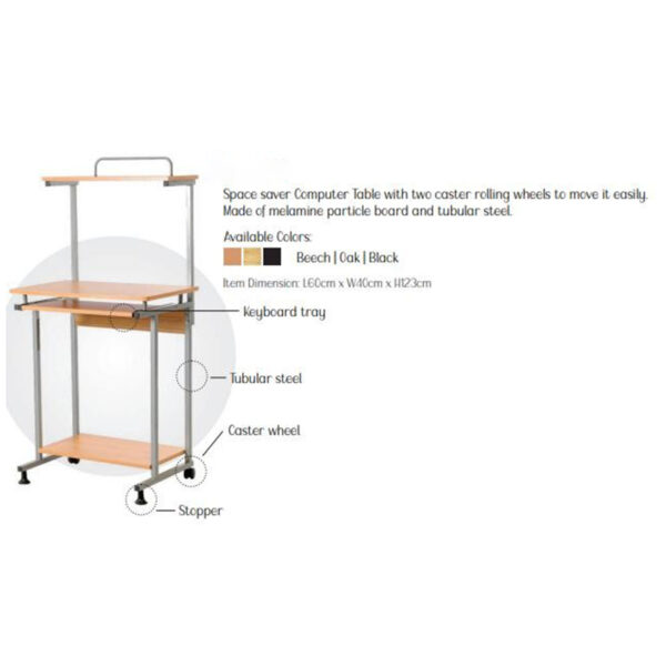 ACADEMIA COMPUTER TABLE PJT-OTB108 - Image 3
