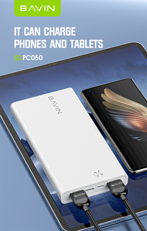 BAVIN 10,000MAH 2.1A SLIM AND FAST CHARGING POWERBANK PC050 - Image 3