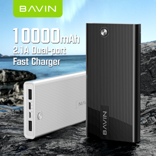 BAVIN 10,000MAH 2.1A SLIM AND FAST CHARGING POWERBANK PC050