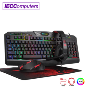 REDRAGON GAMING SETS 4 IN ONE WIRED COMBO (keyboard, mouse, mouse pad, headset) RD (S101-BA-2)
