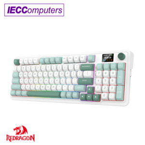 REDRAGON GALATIN PRO W/ LCD SCREEN WHITE+GREEN K719WG=RGB-PRO | 95 KEYS OEM PROFILE GASKET RGB GAMING KEYBOARD