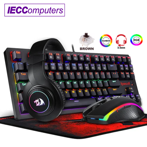 REDRAGON GAMING 4 IN 1 COMBO (KEYBOARD, MOUSE, MOUSE PAD, HEADSET) RD S113PP-KN Photo